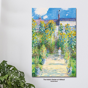 캔버스액자 명화 모네 베퇴유의 예술가 정원 35x55cm